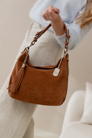Nubuck Handtas - Camel