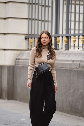 Leren Schoudertas Spring Summer 2026 - Zwart