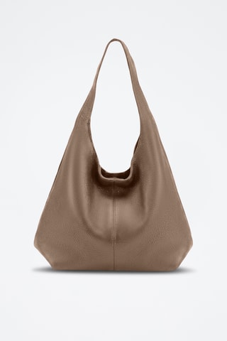 Leren Handtas en Portemonnee - Taupe