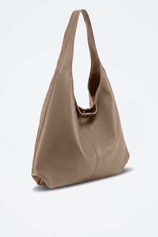 Leren Handtas en Portemonnee - Taupe