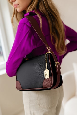 Leren Trendy Handtas Andreina - Zwart
