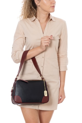 Leren Trendy Handtas Andreina - Zwart