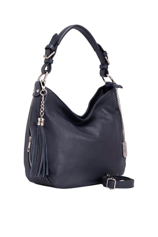 Leren Handtas Fiorella - Marineblauw