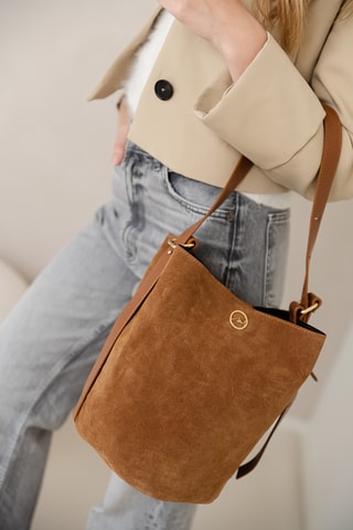 Leren Handtas Pierina - Camel