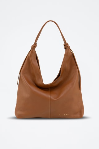Leren Trendy Handtas Fidelia - Camel