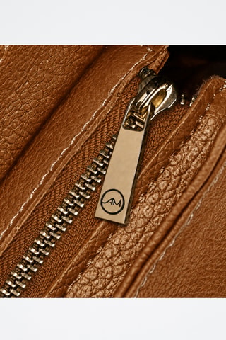 Leren Trendy Handtas Pimelia - Camel