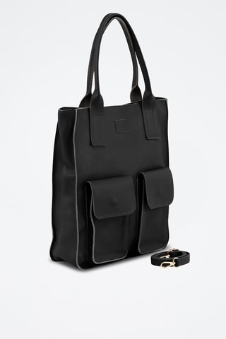 Leren Trendy Handtas Pimelia - Zwart
