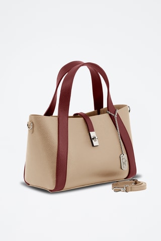 Leren Handtas Simelda - Taupe