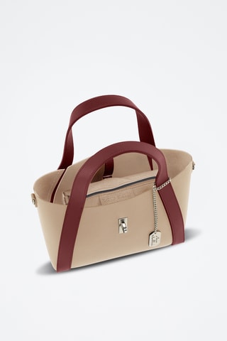 Leren Handtas Simelda - Taupe