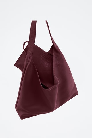 Leren Trendy Handtas Briana - Bordeauxrood