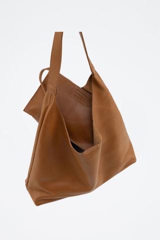 Leren Trendy Handtas Briana - Camel