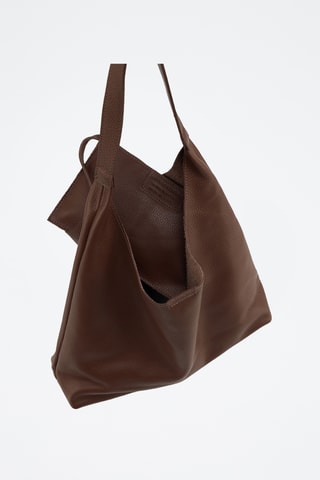Leren Trendy Handtas Briana - Donkerbruin