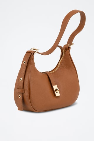 Leren Trendy Handtas Annunziata - Camel