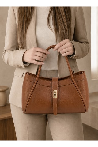 Leren Handtas Pidia - Camel