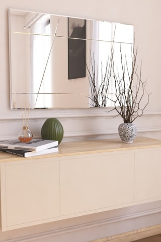Miroir - 75 x 50 x 2,2 cm - Argenté