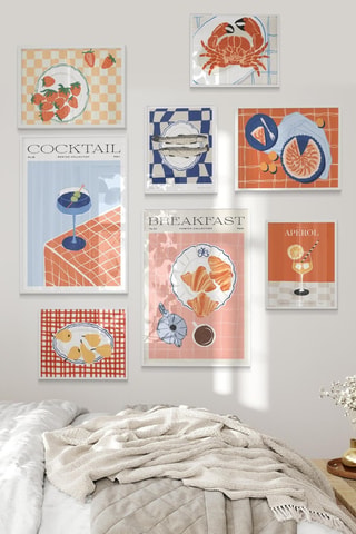 8 tableaux - 2 x (30 x 40 cm), 2 x (21 x 30 cm) et 4 x (15 x 21 cm)