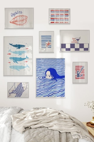 8 quadri - 2 x (15 x 21 cm), 2 x (21 x 30 cm) e 4 x (10 x 15 cm)