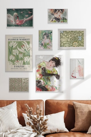 8 tableaux - 2 x (21 x 30 cm), 2 x (30 x 40 cm) et 4 x (15 x 21 cm)