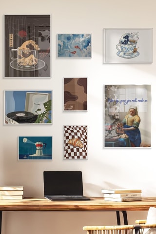 8 tableaux - 2 x (30 x 40 cm), 2 x (21 x 30 cm) et 4 x (15 x 21 cm)