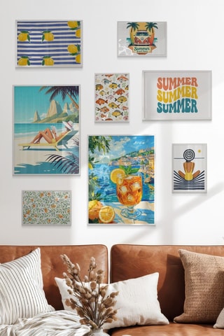 8 tableaux - 2 x (30 x 40 cm), 2 x (21 x 30 cm) et 4 x (15 x 21 cm)