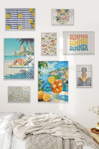 8 tableaux - 2 x (30 x 40 cm), 2 x (21 x 30 cm) et 4 x (15 x 21 cm)