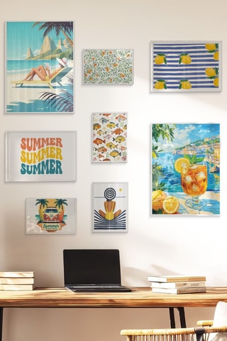 8 tableaux - 2 x (30 x 40 cm), 2 x (21 x 30 cm) et 4 x (15 x 21 cm)