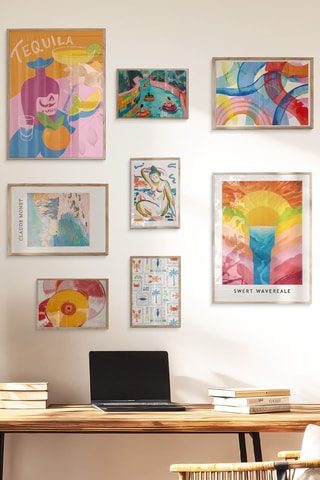 8 tableaux - 2 x (21 x 30 cm), 2 x (30 x 40 cm) et 4 x (15 x 21 cm)