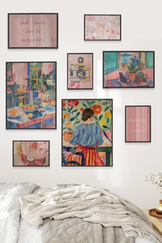 8 tableaux - 2 x (21 x 30 cm), 2 x (30 x 40 cm) et 4 x (15 x 21 cm)