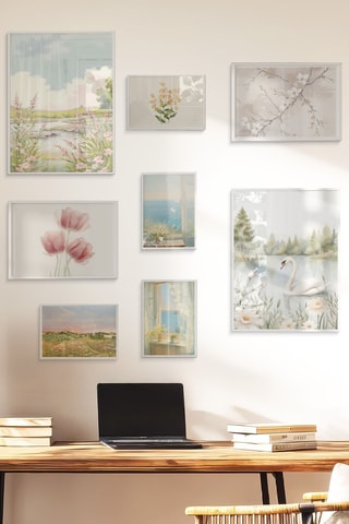 8 tableaux - 2 x (30 x 40 cm), 2 x (21 x 30 cm) et 4 x (15 x 21 cm)