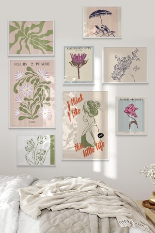 8 tableaux - 2 x (30 x 40 cm), 2 x (21 x 30 cm) et 4 x (15 x 21 cm)