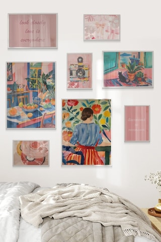 8 tableaux - 2 x (21 x 30 cm), 2 x (30 x 40 cm) et 4 x (15 x 21 cm)