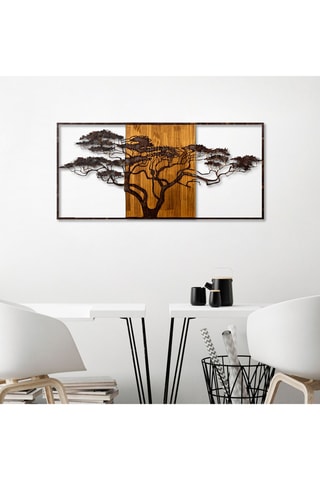 Décoration murale en bois - Naturel - 147 x 70 cm