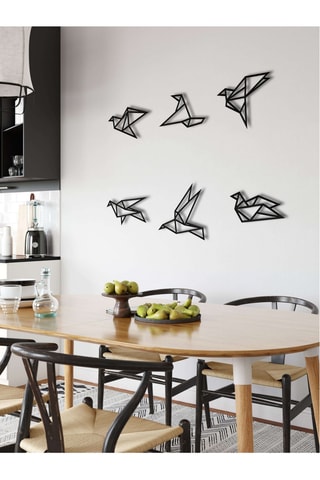 12 décorations murales - 30 cm - Noir
