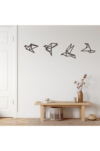 12 décorations murales - 30 cm - Noir
