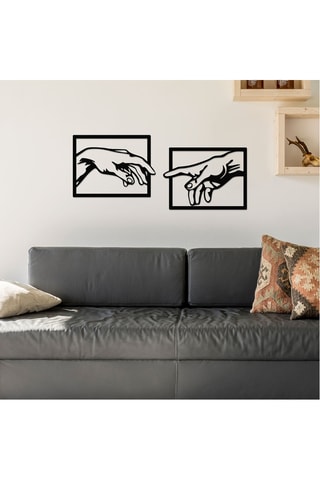 2 décorations murales - 41 x 31/42 x 31 cm - Noir