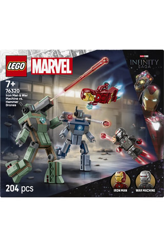 Iron Man & War Machine vs Hammer Drones  Avengers Marvel LEGO® - 204 pièces - Dès 7 ans