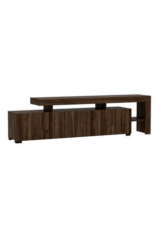 Meuble TV 2 portes et abattant Beliz - 192 x 53 x 37 cm