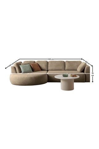 Canapé - Beige - En tissu easy-clean