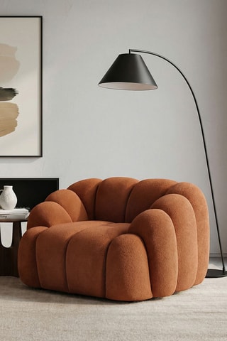 Fauteuil - Rouille - En tissu texturé