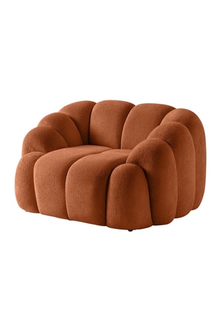 Fauteuil - Rouille - En tissu texturé