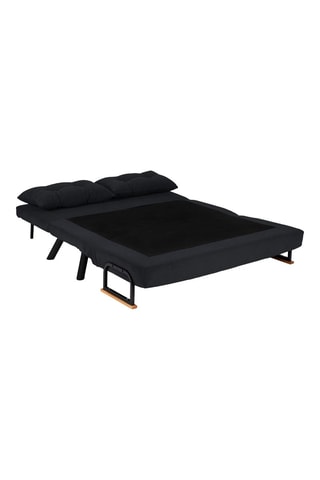 Canapé convertible Sando - Noir - 2 places - En polyester