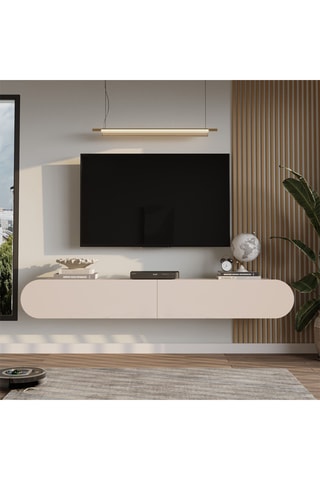 Meuble TV 2 abattants - 160 x 29,5 x 29,1 cm