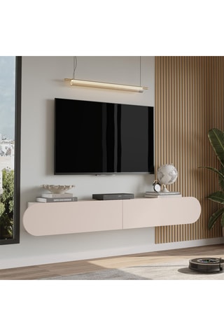 Meuble TV 2 abattants - 160 x 29,5 x 29,1 cm