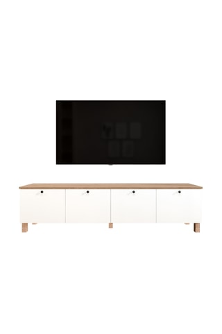 Meuble TV 4 portes - 180 x 45,6 x 34 cm