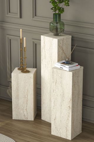 3 tables d'appoint - 20 x 80 x 18, 20 x 60 x 18 et 20 x 45 x 18 cm