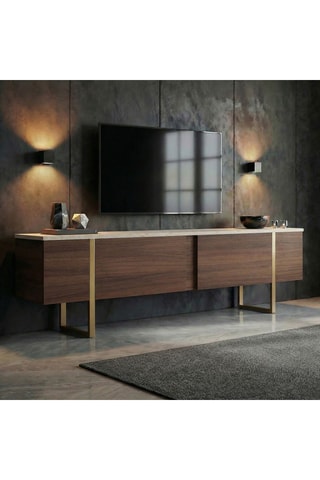 Meuble TV 2 abattants - 180 x 50,5 x 29,5 cm