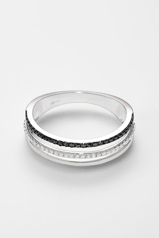 Anillo Delya - Oro blanco y diamantes naturales