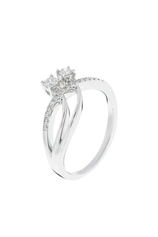 Alianza Only You -  Oro blanco y diamantes