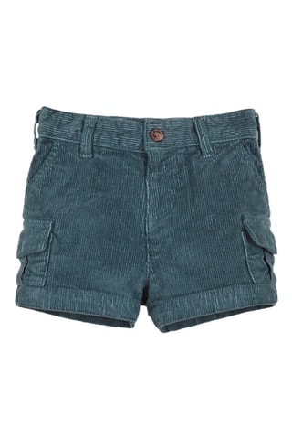 Short en velours - Bleu