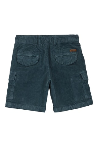 Short en velours - Bleu